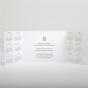 Carte de voeux voeux enneigés - Intérieur de la carte