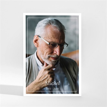 Remerciement décès beau portrait magnet