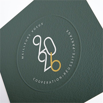 Carte de voeux voeux so chic ! - Détail de la carte