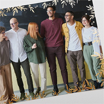 Carte de voeux des rêves en grand - Détail de la carte