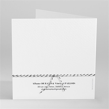 Faire-part mariage so nature ! - Dos du faire-part