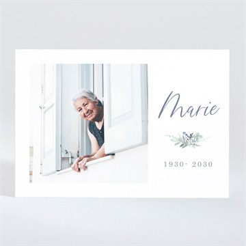 Faire-part décès merci pour elle