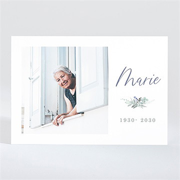 Faire-part décès merci pour elle