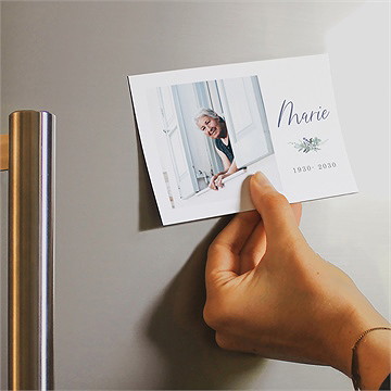 Faire-part décès merci pour elle - Mise en situation