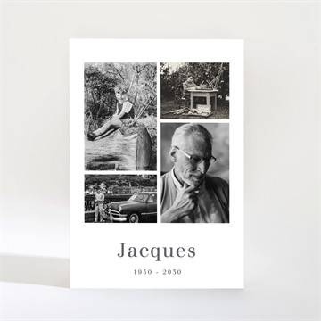 Faire-part décès memento