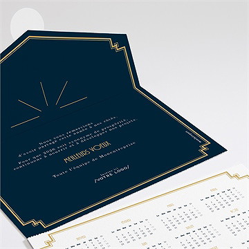 Carte de voeux tout en un rétro - Détail de la carte