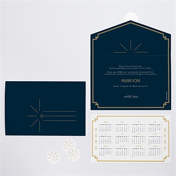 Carte de voeux tout en un rétro - Dos de la carte