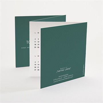 Carte de voeux message en accordéon - Dos de la carte