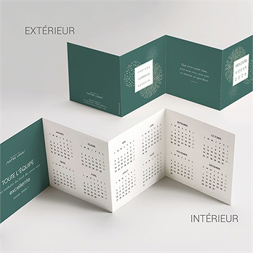 Carte de voeux message en accordéon - Vue d'ensemble