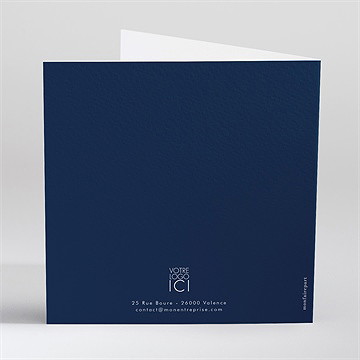 Carte de voeux couronne de voeux - Dos de la carte