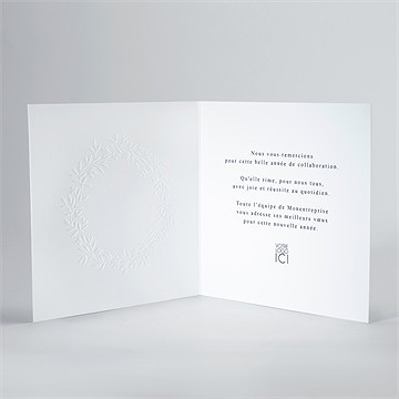 Carte de voeux couronne de voeux - Intérieur de la carte