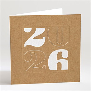Carte de voeux carré chic