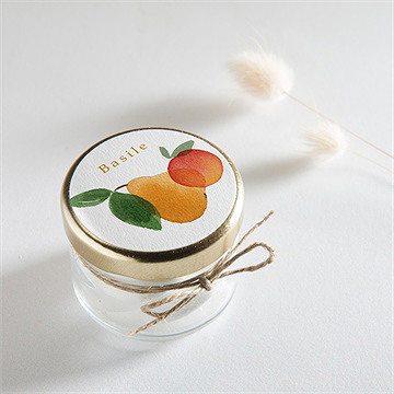 Sticker naissance fruité - Mise en situation