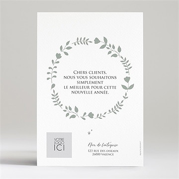 Carte de voeux tampon doré - Dos de la carte