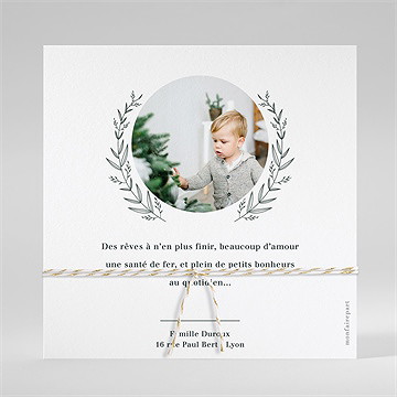 Carte de voeux voeux à fleurir - Dos de la carte