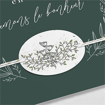 Carte de voeux voeux à fleurir - Détail de la carte