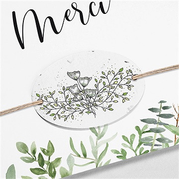 Remerciement décès mémoires ensemencé - Détail de la carte