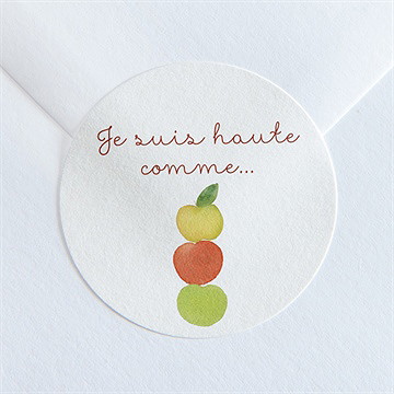 Sticker naissance comme 3 pommes