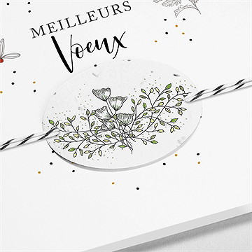 Carte de voeux voeux à éclore - Détail de la carte