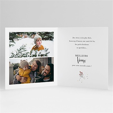 Carte de voeux voeux à éclore - Intérieur du faire-part