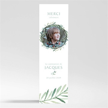 Remerciement communion végétal et dorure magnet