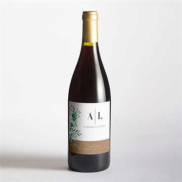 Etiquette de bouteille mariage let love grow ! - Mise en situation