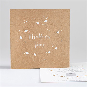 Carte de voeux fleurs de coton