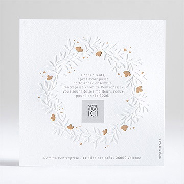 Carte de voeux fleurs de coton - Dos de la carte