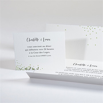 Faire-part mariage fusion champêtre - Intérieur du faire-part