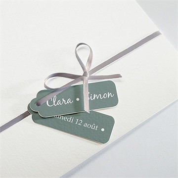 Faire-part mariage champêtre virevoltant - Détail de la pochette