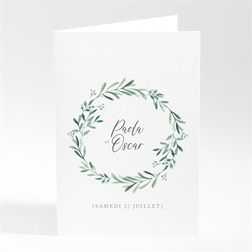 Menu mariage semer notre amour superposé