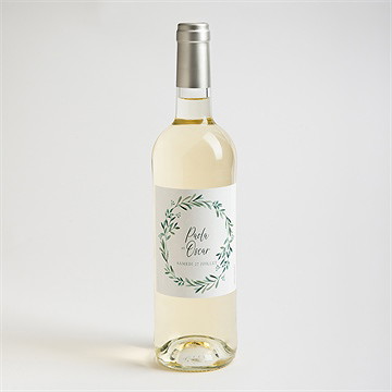 Etiquette de bouteille mariage semer notre amour - Mise en situation