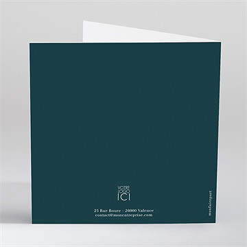 Carte de voeux feuillage raffiné - extérieur de la carte