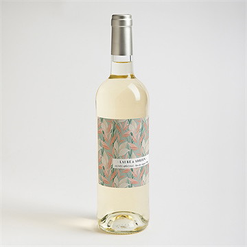 Etiquette de bouteille mariage on sème - Mise en situation