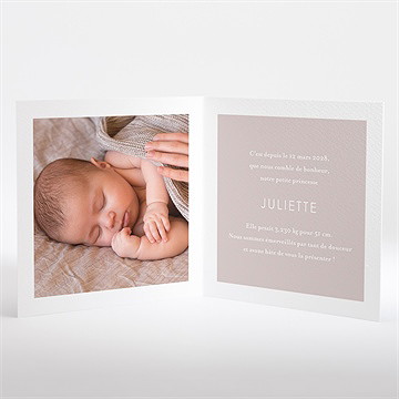 Faire-part naissance ses petits chaussons - Intérieur du faire-part