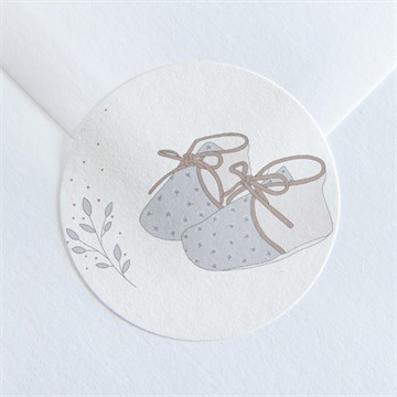 Sticker naissance ses petits chaussons