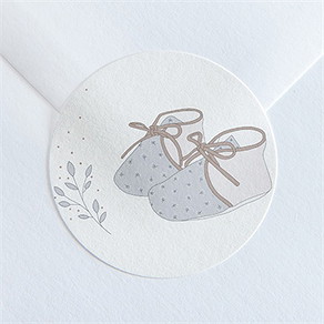 Sticker naissance ses petits chaussons