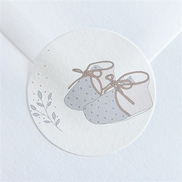 Sticker naissance ses petits chaussons