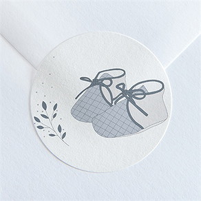 Sticker naissance mes petits souliers
