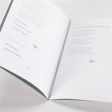 Livret de messe mariage gravure champêtre - Mise en situation