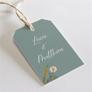 Etiquette mariage gravure champêtre étiquette