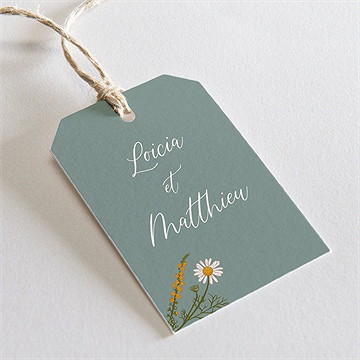 Etiquette mariage gravure champêtre