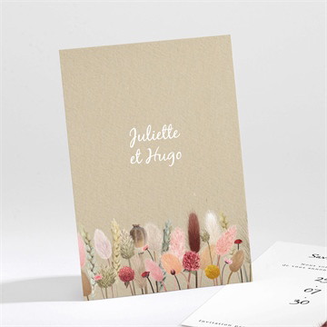 Save the Date mariage bouquet champêtre ficelle