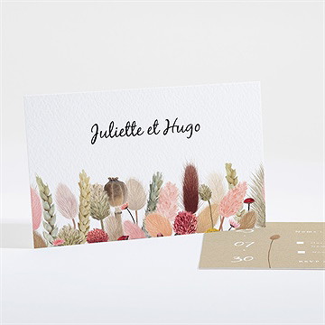 Carton réponse mariage notre bouquet champêtre