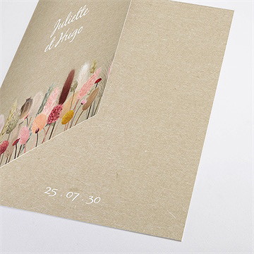 Livret de messe mariage notre bouquet champêtre - Détail du livret