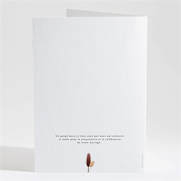 Livret de messe mariage notre bouquet champêtre - Dos du livret