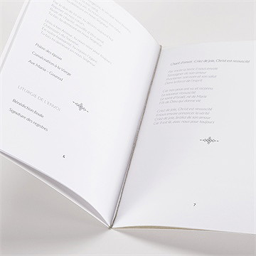 Livret de messe mariage notre bouquet champêtre - Mise en situation