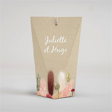 Boîte surprise mariage notre bouquet champêtre - Dos de la boîte