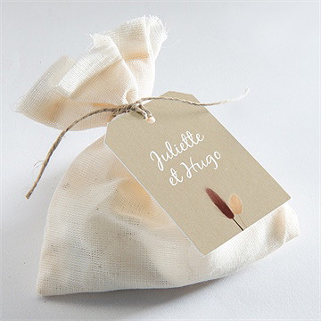 Etiquette mariage notre bouquet champêtre - Mise en situation