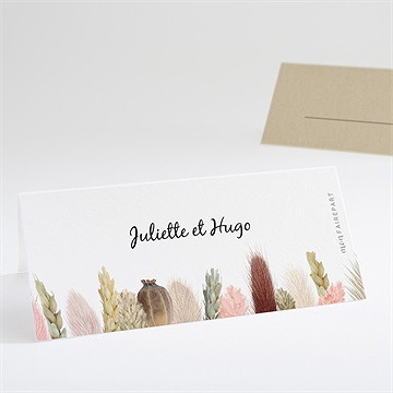 Marque-place mariage notre bouquet champêtre